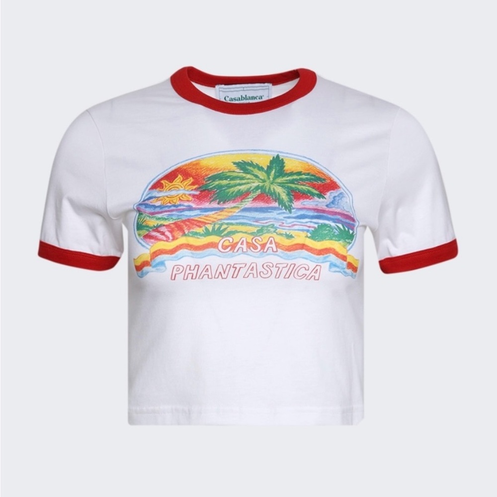 CASABLANCA CASA PHANTASTICA BABY RINGER TEE WHITE SMALL